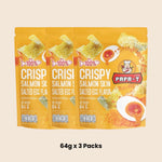 Papa-T Crispy Salmon Skin Salted Egg Flavour 64g premium snack