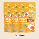 Papa-T Crispy Salmon Skin Salted Egg Flavour 64g premium snack