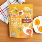 Papa-T Crispy Salmon Skin Salted Egg Flavour 64g premium snack