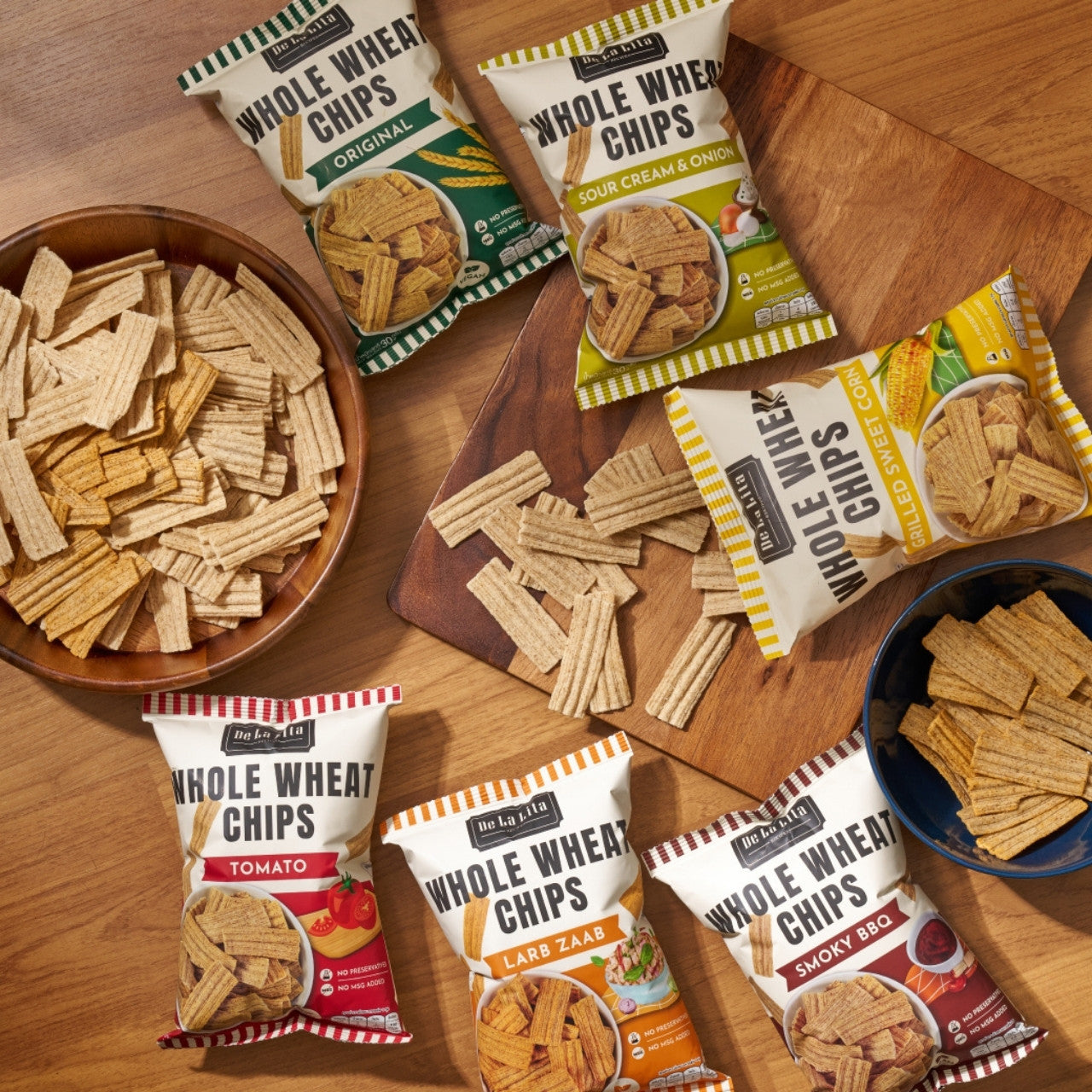 De La Lita Whole Wheat Chips Larb Zaab Spicy Thai Flavour 30g