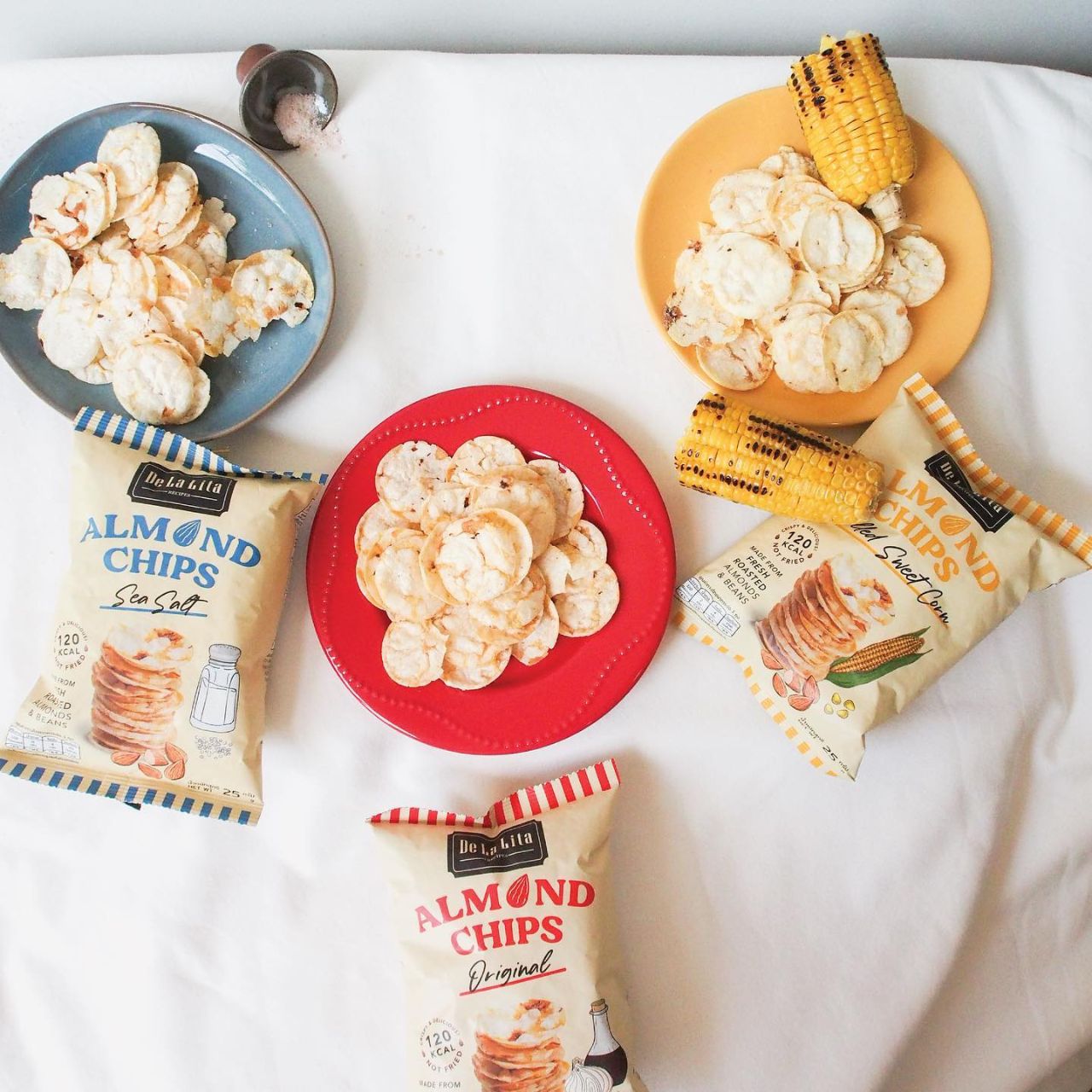 De La Lita Sea Salt Almond Chips 25g healthy popped snack