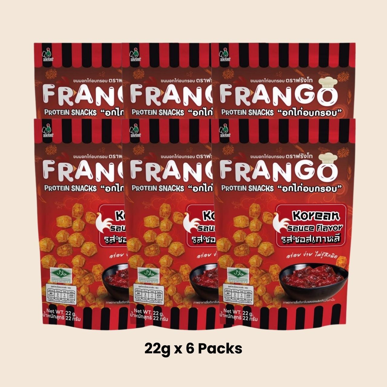 Frango Crispy Chicken Breast Protein Snack Korean Sauce Flavour 22g