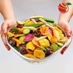 Fruitasy Mix Fruits and Vegetable Mix – A crispy and colorful blend of dehydrated fruits and vegetables, offering a naturally sweet and savory snacking experience.