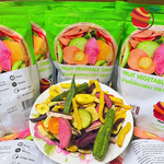 Fruitasy Mix Fruits and Vegetable Mix – A crispy and colorful blend of dehydrated fruits and vegetables, offering a naturally sweet and savory snacking experience.