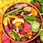 Fruitasy Mix Fruits and Vegetable Mix – A crispy and colorful blend of dehydrated fruits and vegetables, offering a naturally sweet and savory snacking experience.
