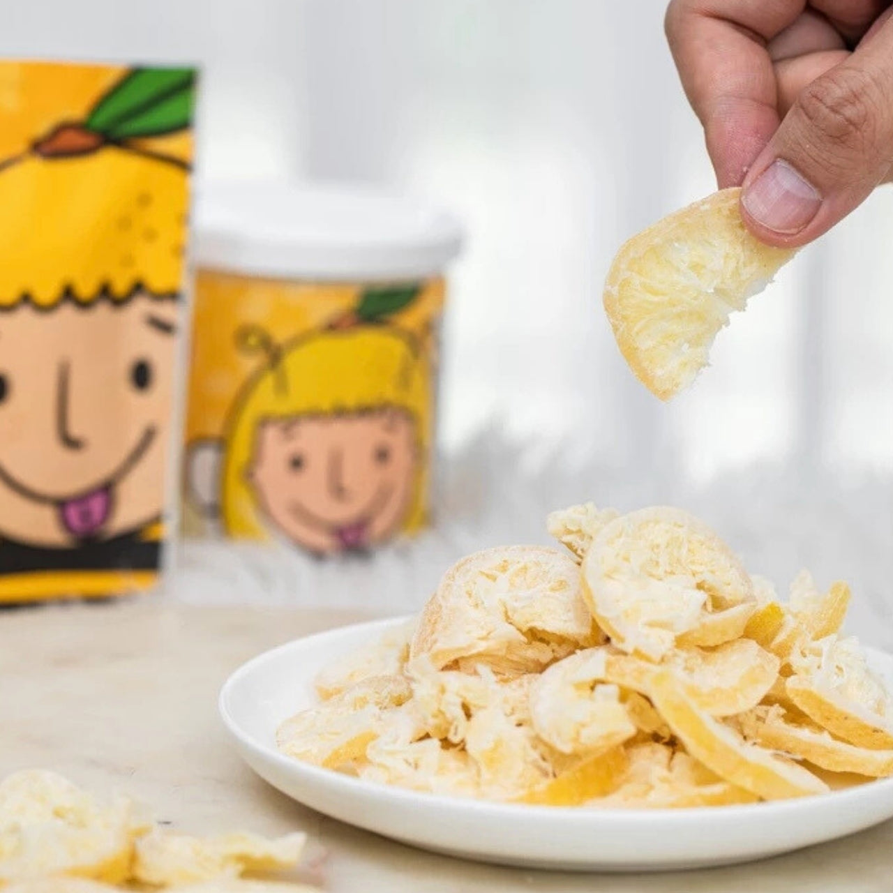 Love Farm Dried Honey Lemon – Naturally tangy dried lemon slices infused with sweet honey for a perfect balance of citrusy and smooth flavors.