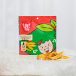 Love Farm Spicy Dried Mango – Sweet and chewy dried mango infused with a bold chili kick for a perfect balance of fruity and spicy flavors.