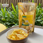 Mae Lamom Durian Chips – Crispy, fragrant chips made from premium Monthong durians, freshly fried and preservative-free for a naturally delicious snack.