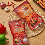 Papa-T Crispy Chilli BBQ Flavor – Crunchy chili seasoned with smoky barbecue seasoning for a smokey and spicy taste.