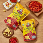 Papa-T Crispy Chilli Cheese Flavor – Whole crispy chilies coated in savory cheese seasoning for a cheesy and spicy crunch.