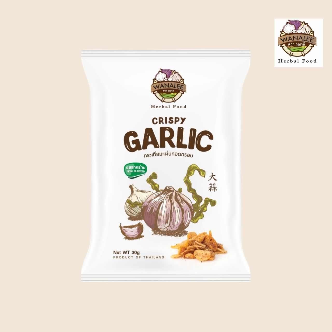 Crispy Garlic Nori Seaweed 30g